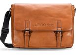 Farmhood Borsa Da Ufficio Borsa A Tracolla Con Scomparto Per Laptop Memphis Messenger 1F Cognac Marrone Chiaro