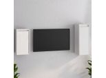 Maison Exclusive - Mobili Porta Tv 2 Pz Biancin Legno Massello Di Pino