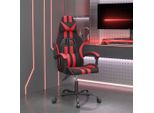 The Living Store Sedia Da Gioco Girevole In Ecopelle Nera E Rossa
