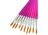 Pennelli Per Pittura - Set Di 10 - A Punta - Pennelli - Pennelli - Pittura - Pennelli - Pittura - Pittura - Pennelli - A Punta - Rosa