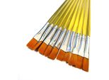 Pennelli - Set Di 10 - Pennelli - Pittura - Pittura - Artigianato - Pennelli - Piatto - Giallo