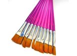 Pennelli Per Pittura - Set Di 10 - Pennelli - Pennelli - Pittura - Pittura - Pennelli - Pennelli - Piatto - Rosa