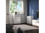 Vicco Cassettiera Per Camera Da Letto Calisto, 70 X 102 Cm, Bianco/Bianco