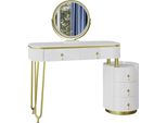 Vicco Tavolo Da Toeletta CharlèNe, 100 Cm Con Specchio A Led, Bianco