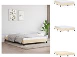 Vidaxl Struttura Letto Crema 140X190 Cm In Tessuto - Letti E Strutture Letto