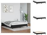 Vidaxl Struttura Letto Nera 140X190 Cm In Pelle Finta - Letti E Strutture Letto