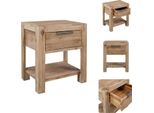 Vidaxl Comodino Con Cassetto 40X30X48 Cm In Legno Massiccio Di Acacia - Comodini