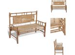 Vidaxl Panca Da Giardino 120 Cm In Bambù - Panche Da Giardino