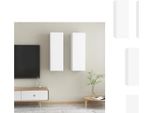Vidaxl Mobili Tv 2 Pz. Bianco 30,5X30X90 Cm Materiale A Base Di Legno - Mobili Tv