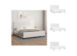 Vidaxl Struttura Letto Con Testiera Bianca 180X200 Cm In Pelle Finta - Letti E Strutture Letto