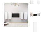 Vidaxl Mobili Tv 4 Pz. Bianco 30,5X30X90 Cm Materiale A Base Di Legno - Mobili Tv