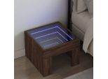 Vidaxl Comodino Con Infinity Led Effetto Rovere Marrone 40X40X30 Cm