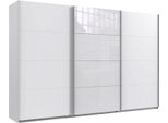 Armadio Ad Ante Scorrevoli Norderstedt Armadio Design Selezionabile, Bianco / Vetro Bianco, 313X64X210Cm