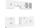 Vidaxl Set Di 8 Mobili Da Cucina Kalmar In Legno Bianco
