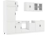 Vidaxl Set Di Armadietti Da Cucina 8 Pezzi Lucca In Legno Bianco