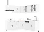 Vidaxl Set Di Armadietti Da Cucina Da 11 Pezzi Lucca In Legno Bianco