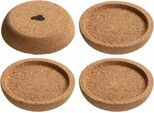 Leonardo Korkuntersetzer Gocce, 4Er Set, Untersetzer, GeträNkeuntersetzer, Kork, Ø 6 Cm, 057173