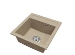 Lavello In Granito A Vasca Singola Big Don - Beige - Sifone Cromato