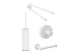 Herzbach Deep White Badaccessoires Set WC-Bürste, Papierrollenhalter, Handtuchhalter, Handtuchhaken