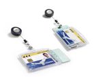 Durable Portabadge Chiuso Con Chiocciola Yo-Yo Per 2 Tessere, 10 Pezzi, Trasparente, 822419