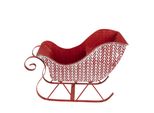 Clayre & Eef Decorazione Natalizia Slitta 32X15X24 Cm Rosso Bianco Metallo