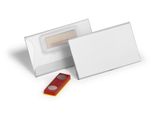 Durable Portanome 40X75 Mm Con Magnete E Guida Antirotazione, 25 Pezzi, Trasparente, 824319