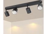 Zmh Plafoniera Led Nera A 4 Fiamme Faretto Da Soffitto Moderno GU10 Faretto Da Soffitto In Metallo Orientabile A 330° Per Soggiorno Camera Da Letto Corridoio