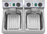 Royal Catering Friggitrice Elettrica Doppia - 2 X 10 Litri - 6400 W - Timer - - Royal Catering