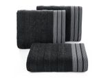 Asciugamano In Cotone Con Bordo Jacquard Pati 70X140 Nero
