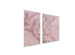 Piastre Copri Fornelli 2 Pezzi 90X52 Copri Piano Cottura In Ceramica Tagliere In Vetro Marmo Rosa