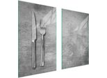 Piastre Copriforno 2 Pezzi 75X52 Copriforno In Ceramica Tagliere In Vetro Ardesia Best