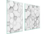 Piastre Copri Fornelli 2 Pezzi 100X52 Copri Piano Cottura In Ceramica Tagliere In Vetro Campione Pezzi