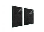 Piastre Copriforno 2 Pezzi 100X52 Copripiastra In Ceramica Tagliere In Vetro Ardesia Nero