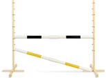 Ostacolo Di Salto Per Cavallo Hobby 160 Cm, H-120 Cm, Due Travi - Nero E Giallo