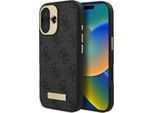 Guess Guhmp16Su4Gprk Iphone 16 6.1 Czarny/Nero Custodia Rigida 4G Logo Piastra Magsafe