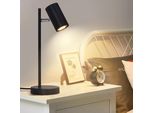 Zmh Lampada Da Comodino Nero Lampada Da Tavolo Soggiorno - Girevole 350 ° GU10 Lampada Da Tavolo Camera Da Letto Luce Notturna Lampada Da Tavolo In Metallo Con Cavo Per Comodino Scrivania Studio
