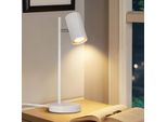 Zmh Lampada Da Comodino Camera Da Letto Lampada Da Tavolo Bianca - Orientabile 350° GU10 Lampada Da Tavolo Comodino Luce Notturna Lampada Da Tavolo In Metallo Lampada Da Lettura Con Soggiorno Scrivania Studio