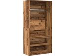 Vidaxl Armadio In Legno Vecchio 100X50X200 Cm Materiale A Base Di Legno