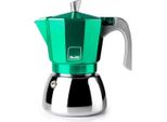 Ibili Elba Caffettiera Verde 9 Tazze Trasparente Taglia Unica