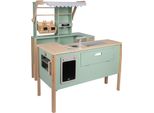 Piccolo Negozio Di Piedi E Cucina Per Bambini Verde Salvia "Fresh"" In Legno Con Accessori, Cucina Da Gioco E Bancarella, Gioco Di Ruolo Per Bambini Da 3 Anni, 12688"
