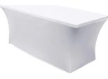 Coperchio Per Tavolo Da Banchetto Catering 180X76 Cm Completo Senza Fiocco Bianco