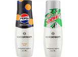 Set Di 2 Concentrati D'acqua. Sodastream Pepsi Max Mango + Mountain Dew
