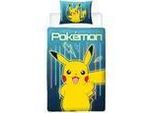 Set Di Biancheria Da Letto Reversibile - Pokemon - Pikachu Laser - Microfibra - 1 Copripiumino 140 X 200 Cm + 1 Federa 63 X 63 Cm