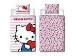 Set Di Biancheria Da Letto Reversibile - Hello Kitty - Microfibra - 1 Copripiumino 140 X 200 Cm + 1 Federa 63 X 63 Cm