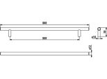 Ringhiera RE29, Acciaio Inox, 800 Mm