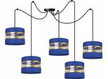 Lampada A Sospensione Plafoniera Lampadario Paralume In Tessuto Moderno