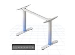 Flexispot Cylinex Scrivania Regolabile In Altezza Con Eleganti Gambe Arrotondate, Portata 80 Kg, 4 Funzioni Di Memoria, Protezione Anticollisione (Bianco)