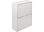 Dmora Pattumiera Anukhatun 25X60X92.5H Cm Bianco, Capacità 72 (18 Per Secchio) 4 Cestini