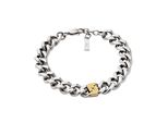 Armband Emporio Armani "Schmuck Geschenk Edelstahl Bicolor", Gold (Edelstahlfarben, Gelbgoldfarben), ArmbäNder, Damen, 21Cm, Edelstahl, Armband