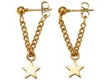 Paar Ohrstecker Firetti "Schmuck Geschenk Edelstahl Ohrschmuck Ohrringe Sterne", Gold (Gelbgoldfarben), Ohrringe, Damen, 4Mm, Edelstahl, Made In Germany